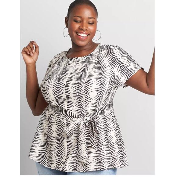 NWT Lane Bryant Round-Neck Lena Top Size 18 - Picture 1 of 12
